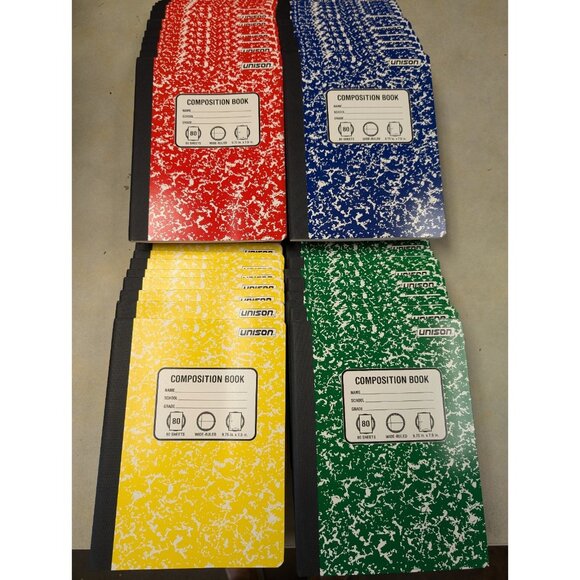 48 Unison Composition Notebooks Wide Ruled 80 Sheets Pack - Picture 7 of 7
